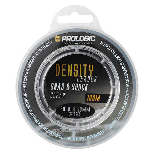 Prologic density snag & shock leader 100m 0.50mm 13.60kg 30lbs clear żyłka strzałowa