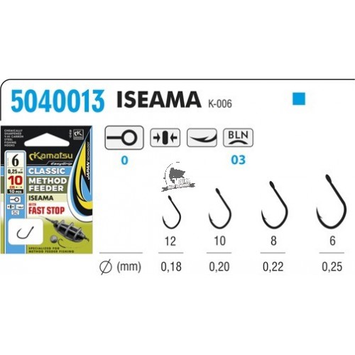 Kamatsu przypon method feeder classic iseama 8blno/10cm/022mm fast stop 1op.10 szt