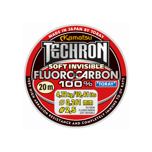 Kamatsu techron fluorocarbon 100% soft invisible 0,172mm/20m