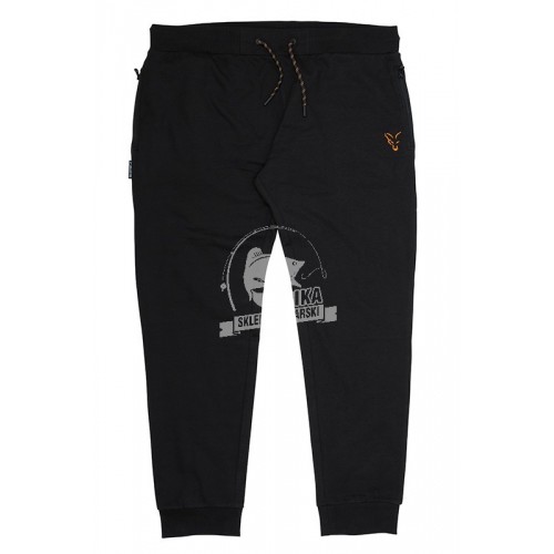 Fox collection black / orange lightweight jogger - xl spodnie dresowe