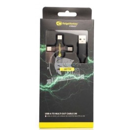RIDGEMONKEY VAULT USB-A TO MULTI OUT CABLE 2M KABEL USB DO ŁADOWANIA
