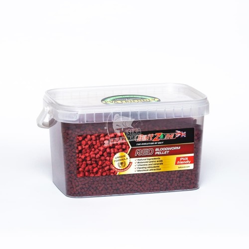 Baitzone pellet red bloodworm czerwony ochotkowy pellet zanętowy opak 3l