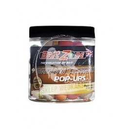 BAITZONE POP UPS FLUO BROWN TIGERNUT (ORZECH TYGRYSI) 12-15MM/250ML KULKI PRZYNĘTOWE
