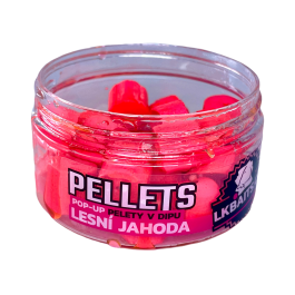 Lk baits pop up pellets in dip wild strawberry 12mm/40g