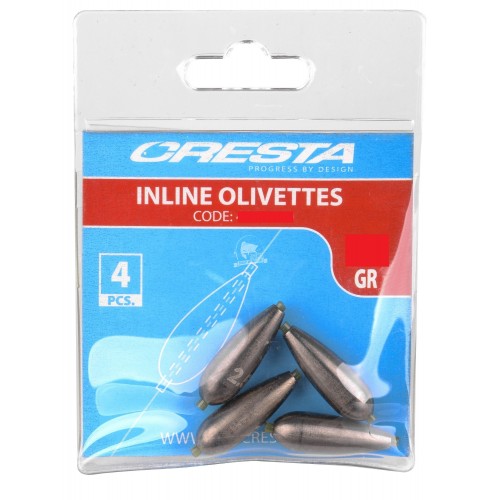 Cresta inline olivettes 2,50g (4szt) łezka z igielitem