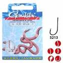 Gamakatsu booklet worm 5213r braid rozm. 4-0.20mm 60cm gotowy przypon z haczykiem