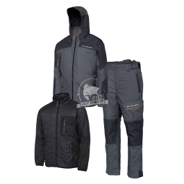 SAVAGE GEAR THERMO GUARD 3-PIECE SUIT XL CHARCOAL GREY MELANGE