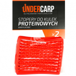 Undercarp stopery do kulek proteinowych baryłkowe – czerwone