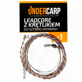 Undercarp leadcore z krętlikiem do szybkiej wymiany 45 lbs / 100 cm brązowy