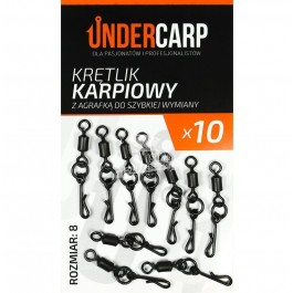 Undercarp krętlik karpiowy z agrafką do szybkiej wymiany rozmiar 8