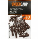Undercarp bezpieczny klips brązowy z bolcem