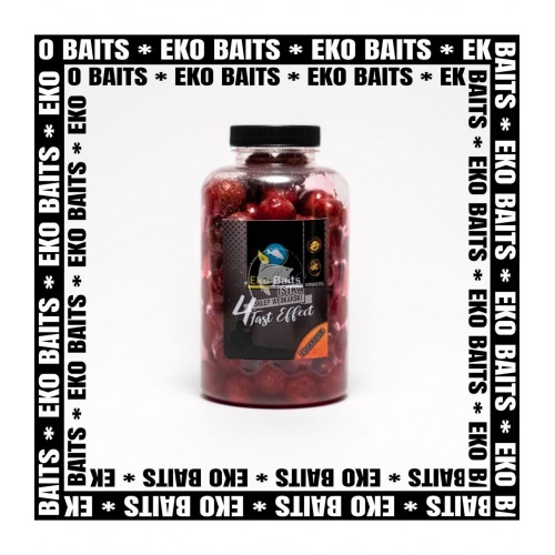 Eko baits 4fasteffect ( kulki w butelce 500 ml z zalewą ) mix 16/20mm truskawka