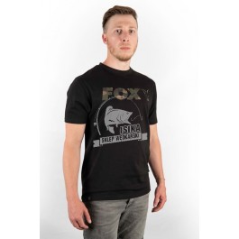 Fox black / camo print t - m koszulka z krótkim rękawem