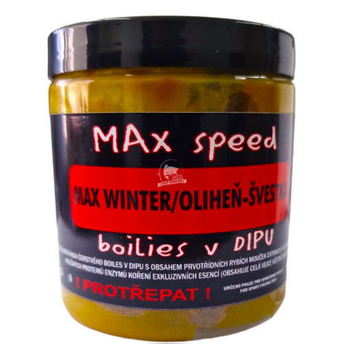 Maxcarp kulki przynętowe max winter kałamarnica śliwka w dipie 16mm/250ml