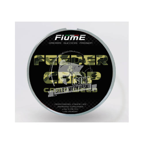 Fiume żyłka feeder & carp camo 200m / 0,25mm / 7,9kg weed żyłka feederowa
