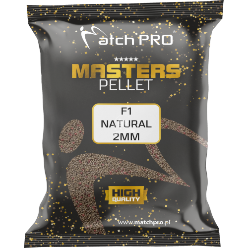 Matchpro f1 natural 2mm pellet masters opak 700g pellet zanętowy