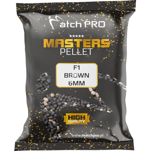 Matchpro f1 brown 6mm pellet masters opak 700g pellet zanętowy