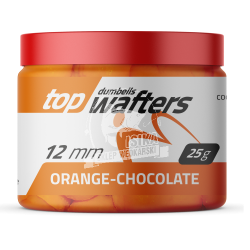 Matchpro top dumbells wafters orange-chocolate 12mm opak 25g (pomarańcz - czekolada) przynęta feederowa