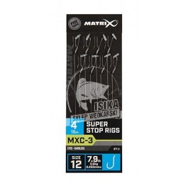 Matrix mxc-3 size 12 barbless / 0.20mm / 4" (10cm) / super stop - 8pcs