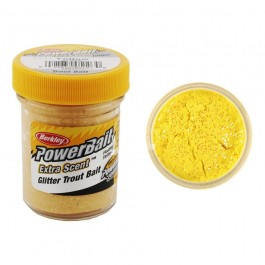 Berkley PowerBait Extra Scent pasta pstrągowa tonąca z brokatem /Yellow opak. 50g