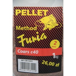 Method Furia coars mix 2mm kolor: czerwono żółty opak: 1kg pellet zanętowy