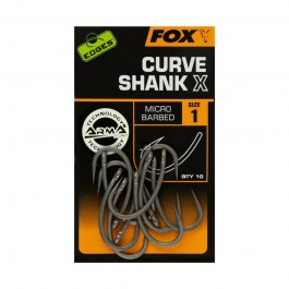 Fox edges curve shank x size 1 10szt haki karpiowe