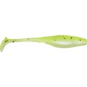 Dragon ripper belly fish pro green kiwi 4"/10cm 3pcs./bag pearl/chartreuse black glitter guma spinningowa