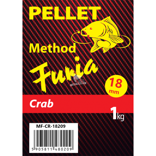 Method furia crab 18mm kolor: zielony opak: 1kg pellet zanętowy