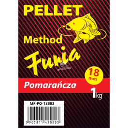 Method Furia pomarańcz 18mm kolor: pomarańczowy opak: 1kg pellet zanętowy