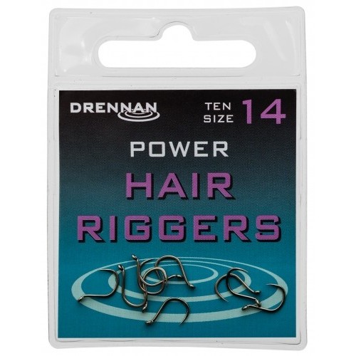 Drennan power hair rigger bezzadziorowe haczyki nr14 opak 10szt