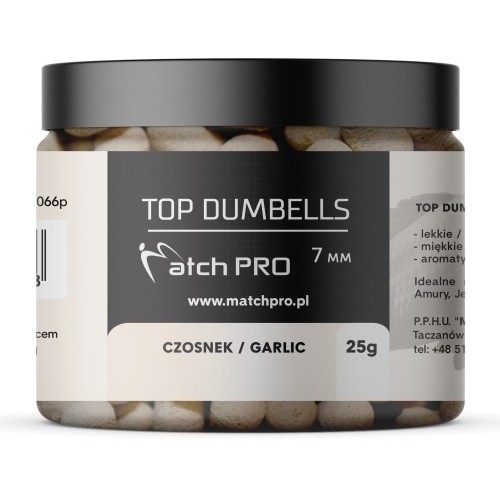 Matchpro top dumbells garlic 7mm opak 25g (czosnek) przynęta feederowa