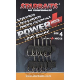 STARBAITS POWER HOOK LONG SHANK SIZE 4/PC10 HAKI KARPIOWE