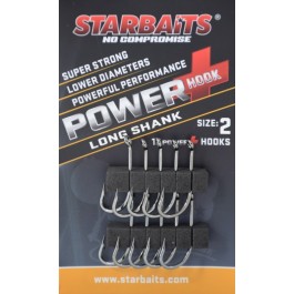STARBAITS POWER HOOK LONG SHANK SIZE 2/PC10 HAKI KARPIOWE