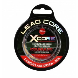 STARBAITS X CORE CAMOUFLAGE GREEN HEAVY LEADCORE 35LB/20M