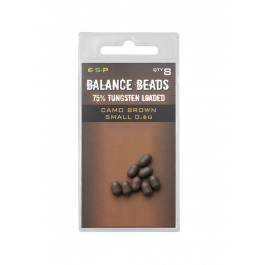 Esp balance beads large brown 0,6gr opak 8szt koraliki wolframowe