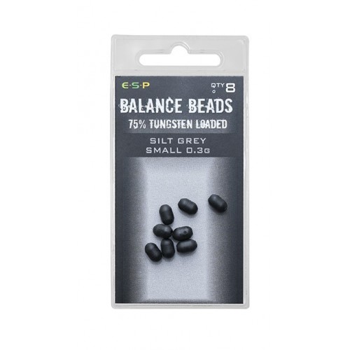 Esp balance beads small grey 0,3gr opak 8szt koraliki wolframowe