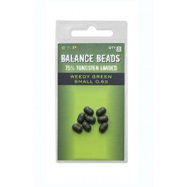 Esp balance beads large green 0,6gr opak 8szt koraliki wolframowe