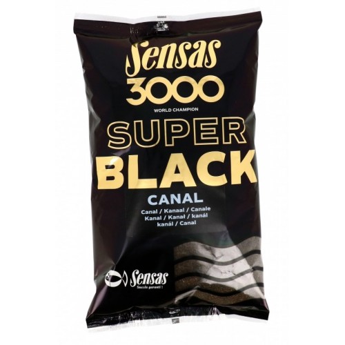 Sensas 3000 super black canal (czarna kanał) opak 1kg zanęta