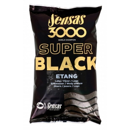 Sensas 3000 super black etang (czarne wody stojące) opak 1kg zanęta