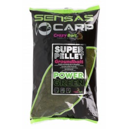 Sensas super pellet groundbait power green opak 1kg zanęta feederowa