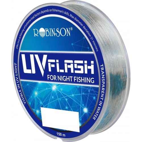 Robinson żyłka uv flash 0,200mm/150m, (świeci w świetle uv)