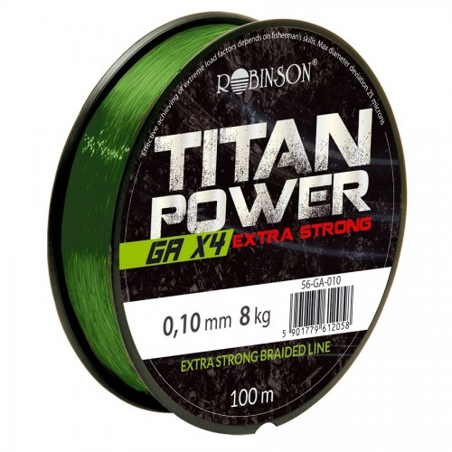Robinson plecionka titan power ga x4 0,10mm / 150m zielona